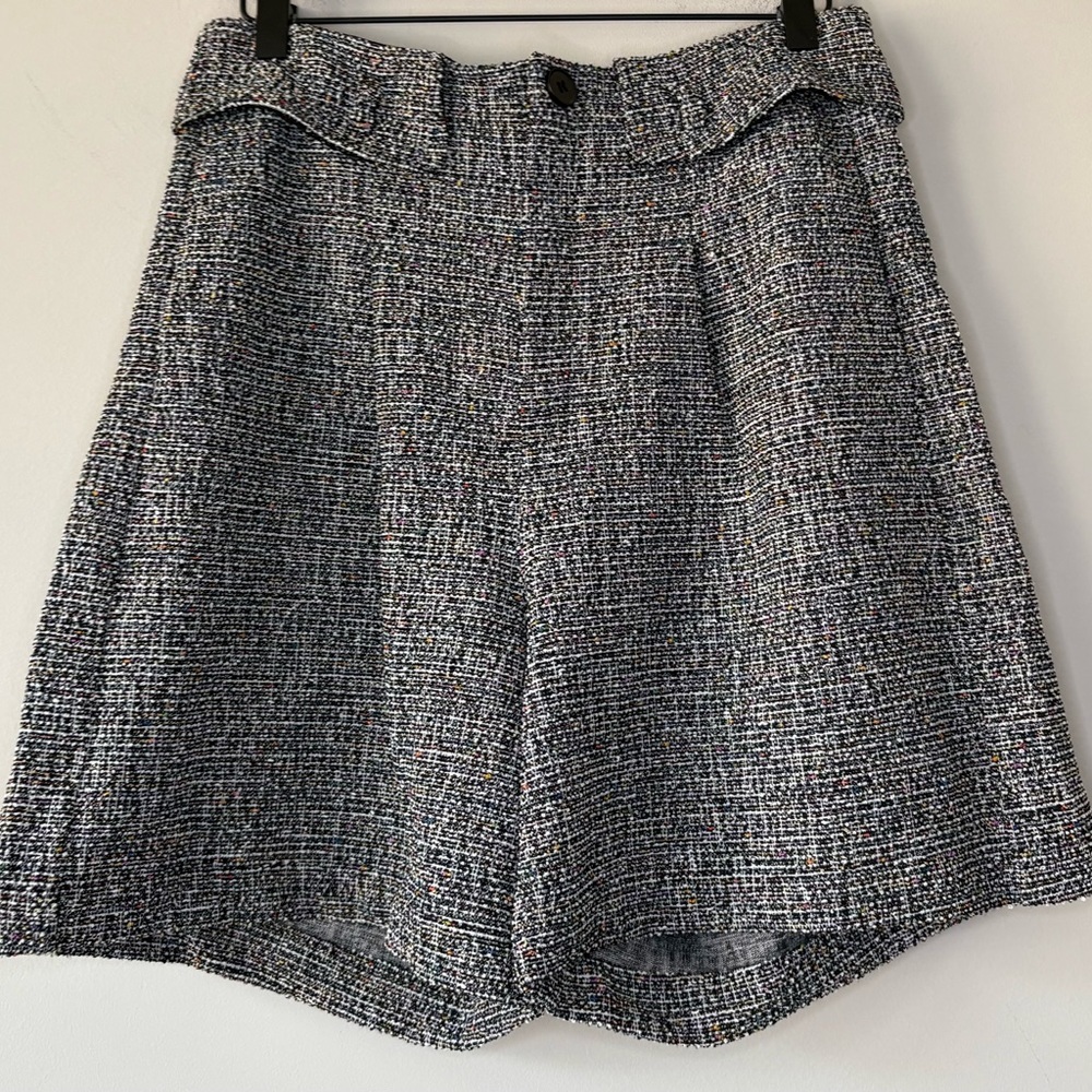 Belle Poque Tweed High-Waisted Shorts